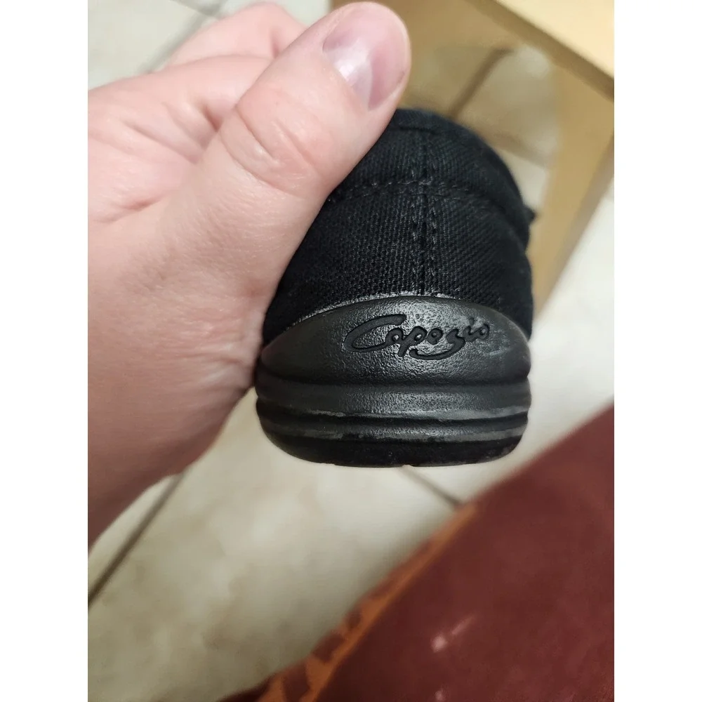 Capezio DS03 Dansneaker Black Canvas Split Sole‎ Jazz Dance Shoes Kids Size 13.5